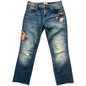 Women's Driftwood Embroidered Floral Audrey Jeans Size 28